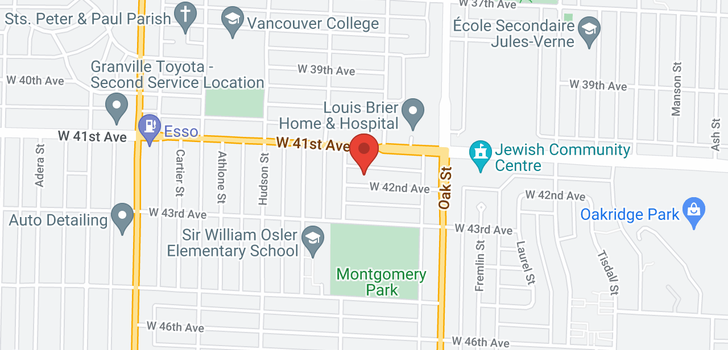 map of 1157 W 42ND AVENUE